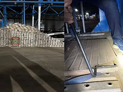 PF apreende mais de meia tonelada de cocaína em compartimento secreto de caminhão-cegonha