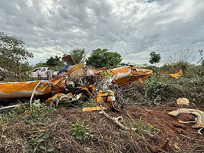 Avião agrícola cai em Iguatemi (MS) e piloto morre; causas do acidente estão sendo investigadas