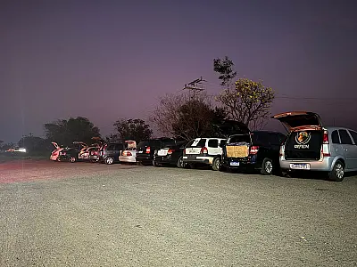 PCMS e Receita Federal apreendem R$ 1,5 milhão em veículos e mercadorias contrabandeadas