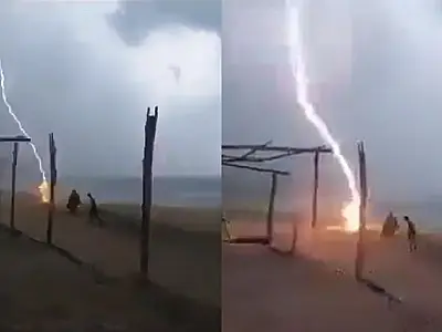 Raio atinge duas pessoas na praia de Maruata, no México, causando mortes