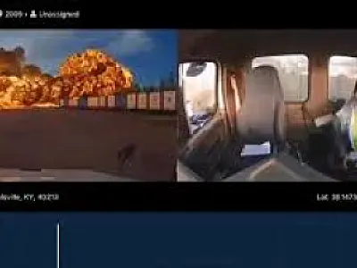 Vídeo mostra funcionário em choque ao ver avião explodir após queda nos EUA