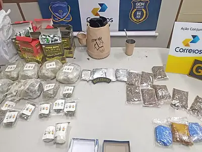 GCM intercepta drogas avaliadas em R$ 900 mil em encomendas nos Correios