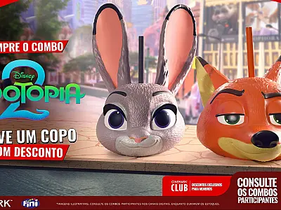Alerta de fofura! Cinemark apresenta colecionáveis oficiais de 'Zootopia 2'