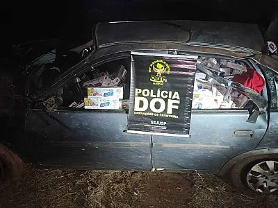 Apreensão na MS-164: Casal ferido em acidente após tentativa de fuga da polícia