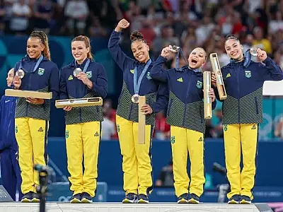 Brasil faz história com bronze na ginástica artística e Rebeca Andrade busca o ouro
