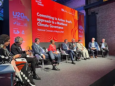 Eduardo Riedel defende sustentabilidade e municipalismo durante participação no G20