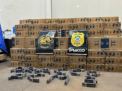 Polícia Civil encontra depósito com carga de cigarros contrabandeados em Campo Grande