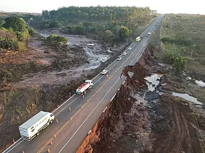 Recuperação da BR-163 após rompimento de barragem deve ser concluída em setembro