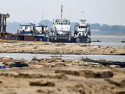 Seca histórica no Rio Paraguai impacta portos e gera prejuízo na economia local de MS
