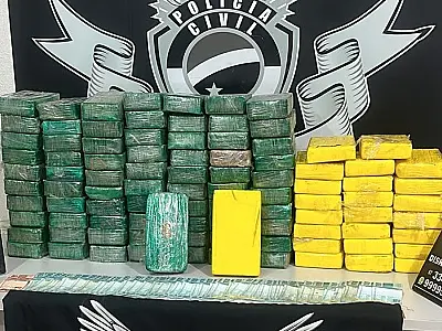 Polícia Civil de Campo Grande apreende 100 kg de cocaína e prende suspeito por tráfico