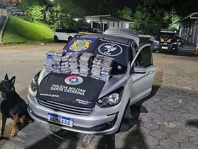 Policial Penal de MS é detido em Santa Catarina por transportar grande quantidade de cocaína