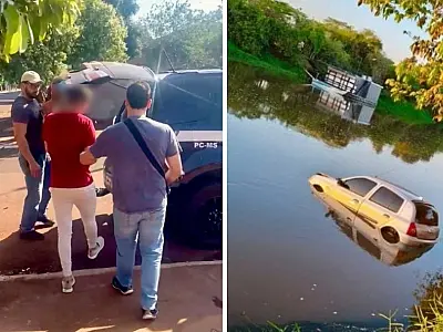 Homem é preso por tentar afogar namorada no rio Dourados, em Fátima do Sul