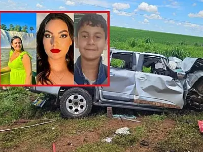 Colisão na BR-163 tira a vida de mãe e dois filhos em Mato Grosso do Sul