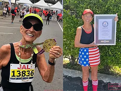 Vovó corredora de 92 Anos entra para o Guinness como a mais idosa a completar uma maratona