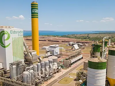 Eldorado em Três Lagoas celebra venda histórica de celulose, entretanto, lucro sofre queda de 55,6%