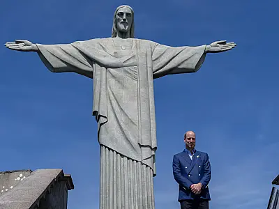 Príncipe William visita o Cristo Redentor e marca presença no Brasil com foco em sustentabilidade