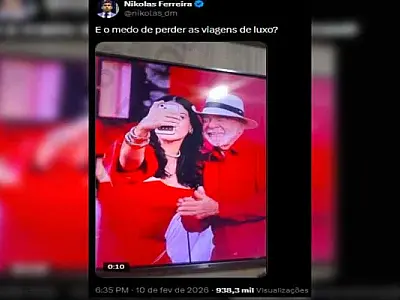 Juiz nega pedido para excluir post de Nikolas sobre Janja e Lula