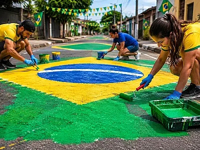 Agetran alerta para regras em pinturas de ruas durante a Copa do Mundo