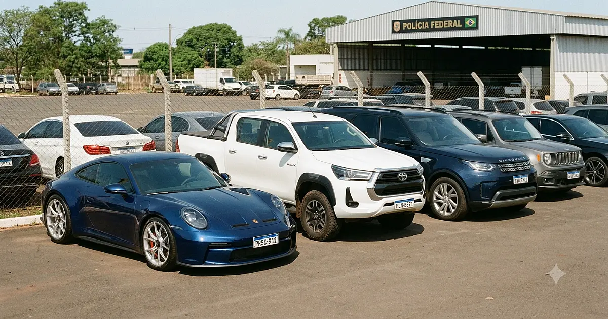 PF vai leiloar Porsche, Hilux e Land Rover apreendidos em Mato Grosso do Sul