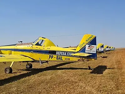 Três aeronaves são mobilizadas para conter incêndio na Serra do Amolar