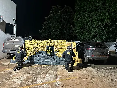 DOF e CGPA apreendem veículo furtado com 1,5 tonelada de maconha em Maracaju