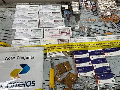 Fiscalização apreendeu R$ 10 mi em canetas emagrecedoras ilegais nos Correios de Campo Grande