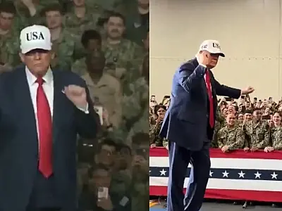 Trump dança "YMCA" a bordo do USS George Washington no Japão