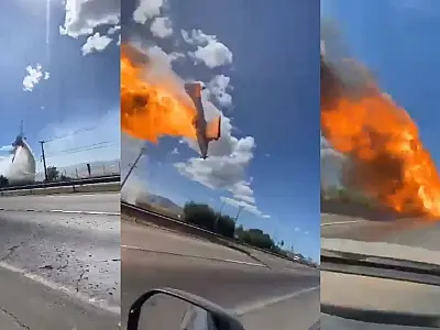 Avião de combate a incêndio florestal pega fogo e cai em rodovia; O incidente aconteceu no Chile