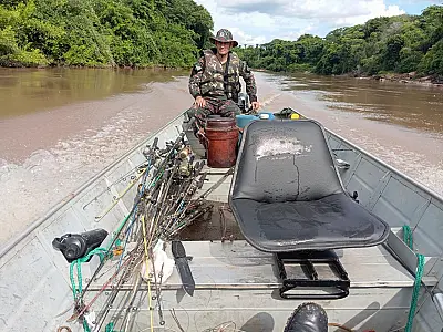 Pesca predatória é flagrada em Terenos pela PMA durante Operação Piracema