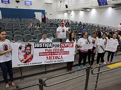 Caso Sophie: Câmara aprova requerimento pedindo informações à Santa Casa sobre morte de criança