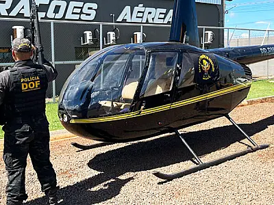 Dracco assume a investigação sobre helicóptero apreendido na fronteira