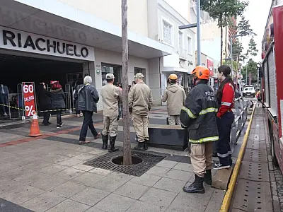 Princípio de incêndio em elevador de loja no centro de Campo Grande mobiliza bombeiros