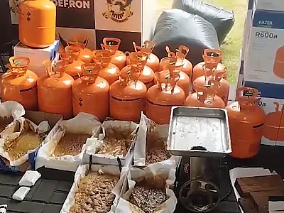 Laboratório com botijões de gás fabricava droga feita de maconha vendida por R$ 100 mil/kg
