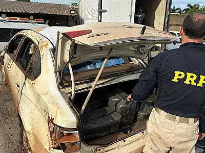 PRF intercepta mais de uma tonelada de maconha após perseguição e acidentes em Campo Grande