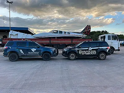 Aeronave suspeita de exportação irregular é apreendida na fronteira com a Bolívia