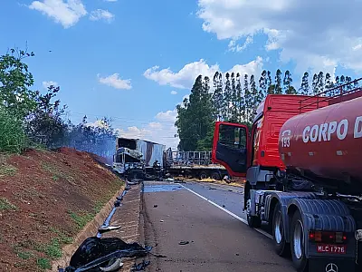 Idoso morre em colisão entre moto e carreta na BR-163 em Campo Grande