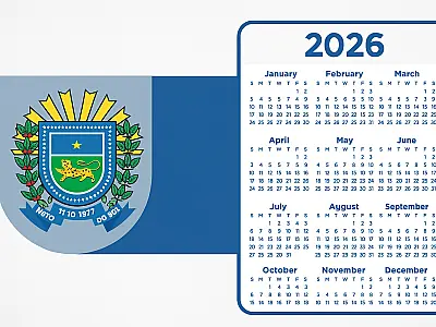 Governo estadual publica calendário de feriados e pontos facultativos de 2026