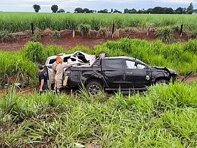 Acidente na BR-463 em Dourados deixa um morto e dois feridos