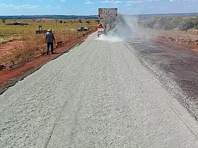 Obras de modernização na MS-436 avançam e aumentam segurança entre Camapuã e Figueirão
