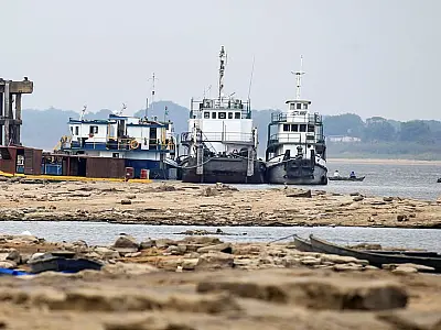 Seca histórica ameaça o Rio Paraguai e o Pantanal em 2024