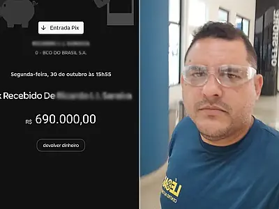 Empresário devolve PIX de R$ 690 mil recebido por engano