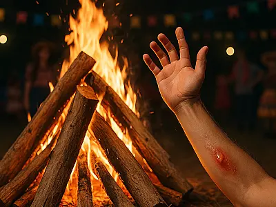 Junho Laranja alerta para prevenção de queimaduras e cuidados redobrados nas festas juninas