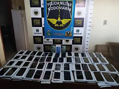 Idoso é detido com 100 celulares contrabandeados do Paraguai em MS