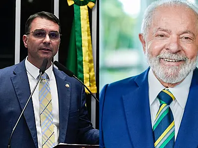 Pesquisa aponta vitória de Flávio contra Lula em caso de 2º turno