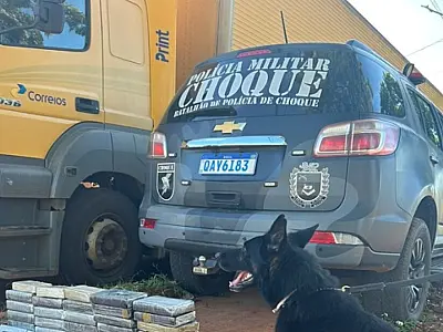 Polícia flagra cocaína escondida em caminhão dos Correios durante operação na BR-262