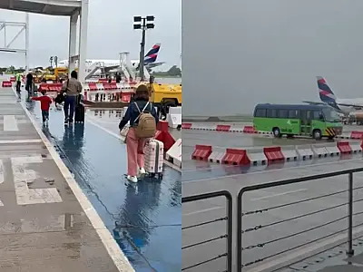 Chuva expõe falhas estruturais e causa transtornos no aeroporto de Campo Grande