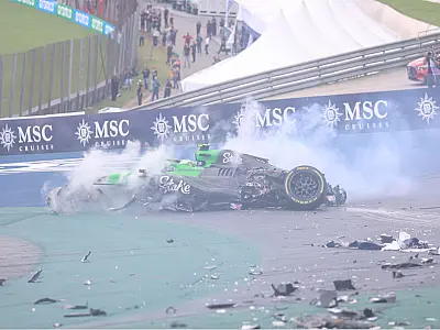 Gabriel Bortoleto sofre acidente violento na sprint do GP do Brasil