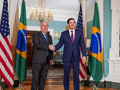 Mauro Vieira e Marco Rubio se reúnem em Washington para debater tarifas entre Brasil e EUA