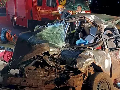 Colisão fatal em cruzamento de Fátima do Sul resulta em 2 mortos e 3 feridos