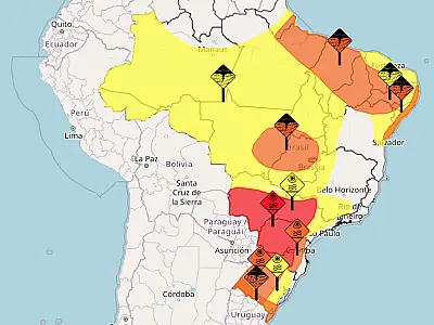 Mato Grosso do Sul sob alerta vermelho devido à onda de calor intensa